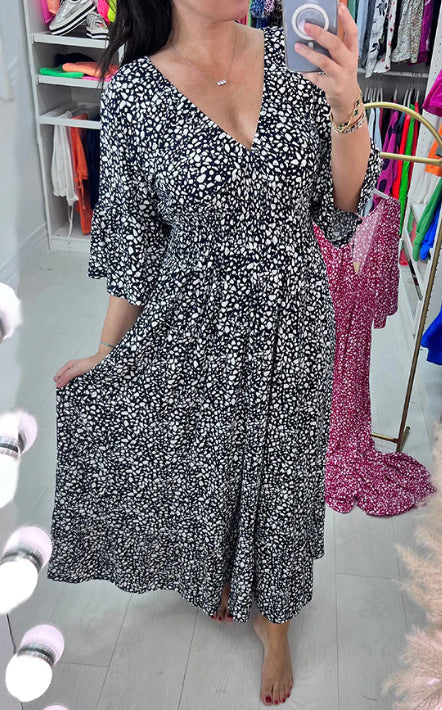 👗Damen V-Ausschnitt lässig Taille Rock