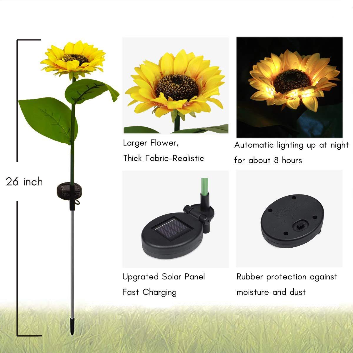 🌞🌻Wasserdichte Solar-Sonnenblumenleuchten für den Garten - Jetzt im Angebot