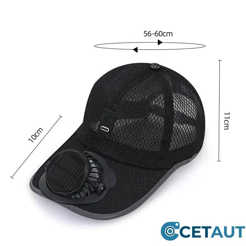🧢50% RABATT!☀️Baseballkappe mit Solarventilator–360°drehbar & 16h Laufzeit–UPF50+–perfekt für Garten, Wandern oder heiße Tage–kühlt zuverlässig bei Sonne🌬️✨