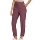⏰Nur noch heute 50% Rabatt!🔥Damen High-Waist Stretch-Hose mit sicheren Reißverschluss-Taschen, figurschmeichelnder Cropped-Schnitt für Büro, Sport & Alltag ✨