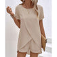 👗 50% RABATT! ☀️ Damen Zweiteiler – asymmetrisches Oberteil & Shorts – Einfarbig, luftig & vielseitig für Sommer, Strand & Alltag 🏖️