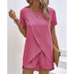 👗 50% RABATT! ☀️ Damen Zweiteiler – asymmetrisches Oberteil & Shorts – Einfarbig, luftig & vielseitig für Sommer, Strand & Alltag 🏖️