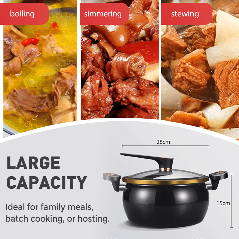 📢📢50 % Rabatt!! ⏰🍲 Large Capacity Micro-Pressure Enamel Soup Pot