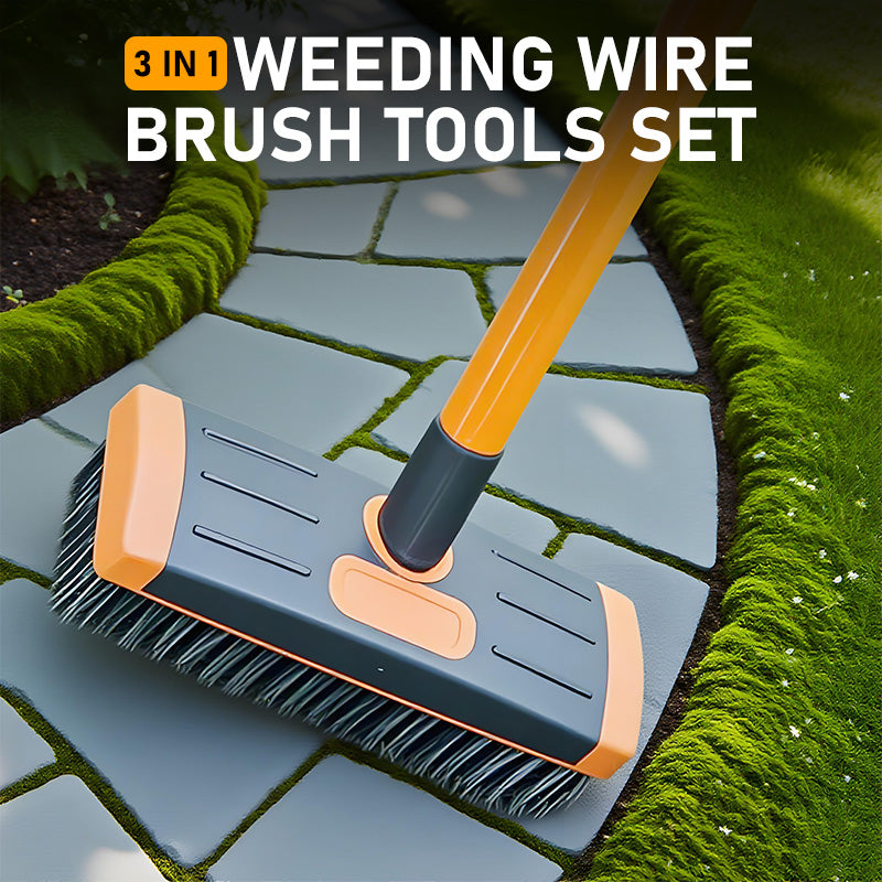 🧹🌿 3-in-1-Drahtbürsten-Set – Robuste Metallborsten, ergonomische Griffe. 💪🧹 Fugen, Terrassen, Gehwege – effektiv Unkraut jäten. 50% RABATT!