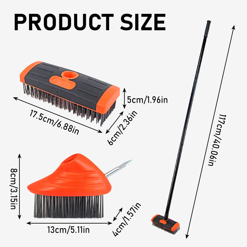 🧹🌿 3-in-1-Drahtbürsten-Set – Robuste Metallborsten, ergonomische Griffe. 💪🧹 Fugen, Terrassen, Gehwege – effektiv Unkraut jäten. 50% RABATT!