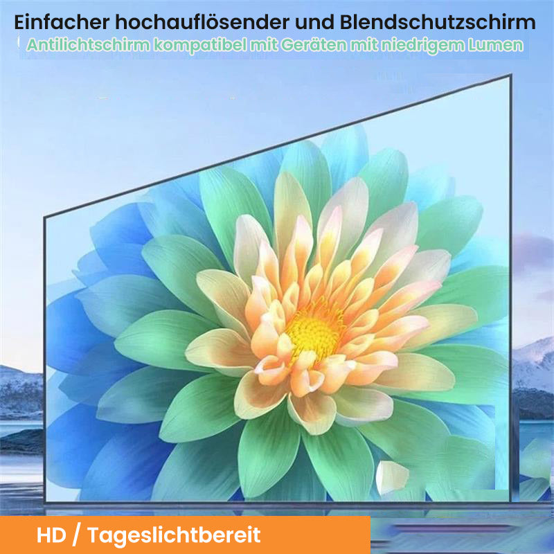 ❄️Sommerfrische 50 % Rabatt!📺120 Zoll faltbare Projektions-Leinwand – matte Anti-Licht-Oberfläche für Heimkino-Feeling