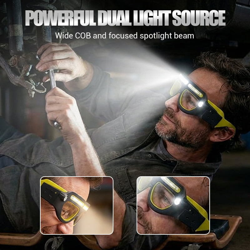 ⏰ 🔦 Limitierter Mega-Deal: Kauf 3, erhalt 4 & spare 50%! 👓 Die wiederaufladbare Stirnlampe für jede Brille. Hände frei, Licht parat.