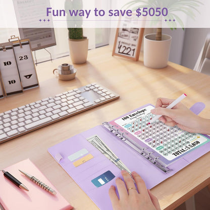 🔥 Hot Sale 50% OFF ✉️💸Savings Challenges Book with Envelopes