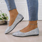 Damen-Ballerinas mit Glitzer und spitzer Zehenpartie
