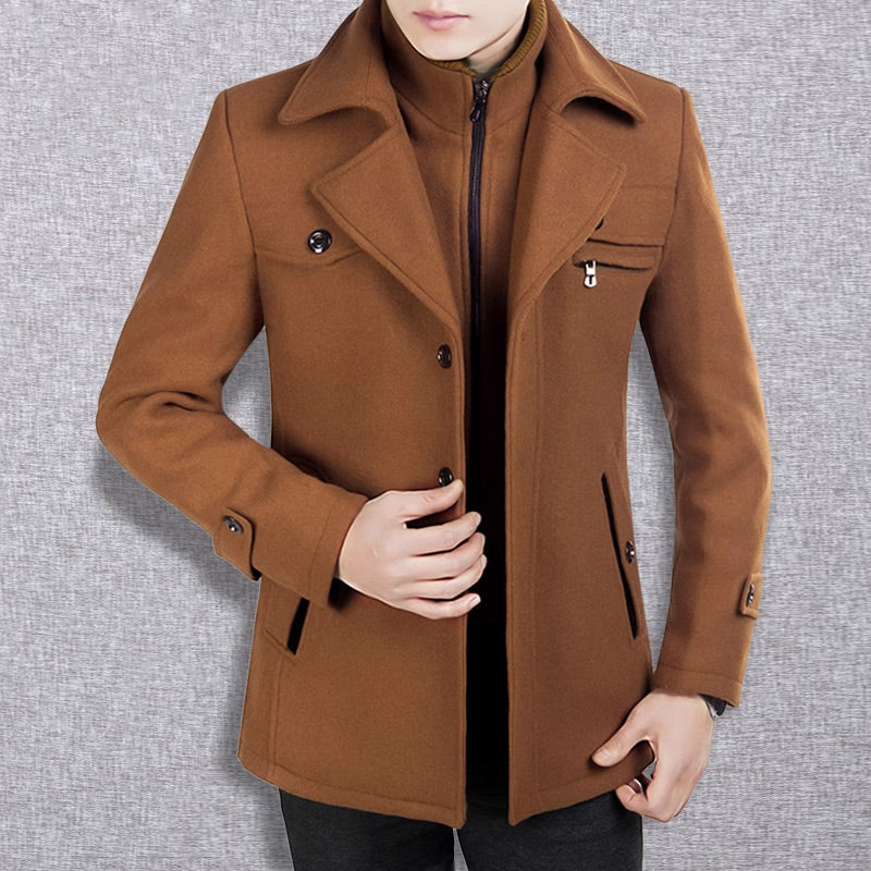 🔥Beliebtes Produkt ！💎🧥 Neuheiten – Handgefertigter Herren-Tweedmantel