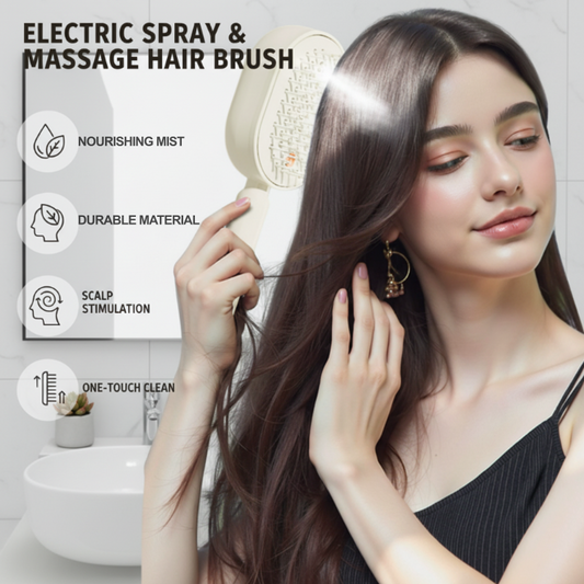 ✨💆‍♀️ Elektrische Sprüh- & Massage-Haarbürste – sanfte Pflege & Entspannung für die Kopfhaut