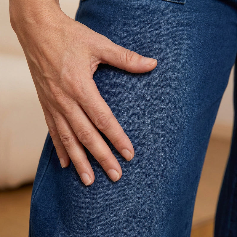 ⏰ Countdown läuft – 50% nur noch 3 Tage! Damen-Jeans mit weitem Bein und Kordelzug in der Taille