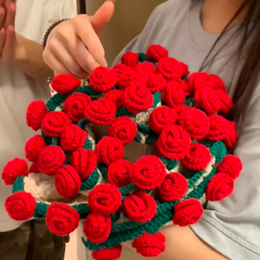 Crochet Flower Bouquet Throw Blanket