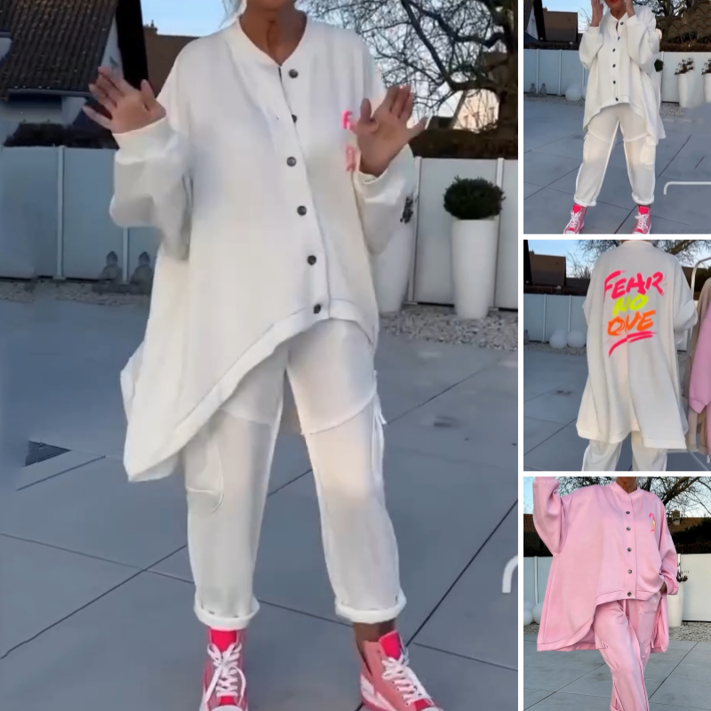 Oversized Loungewear-Set mit asymmetrischem Saum 🔥Kostenloser Versand