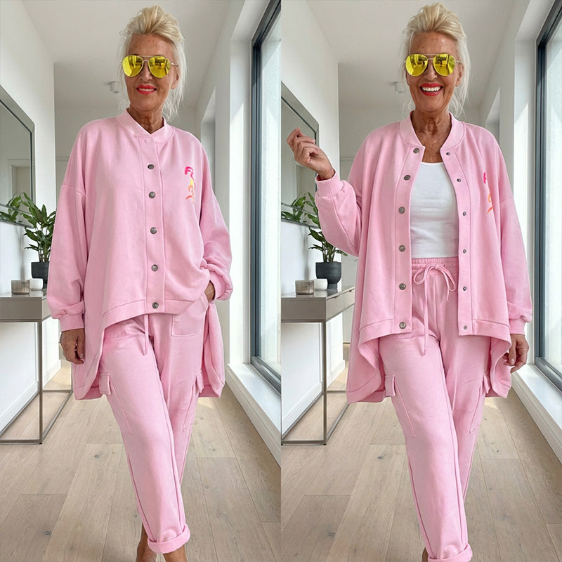 Oversized Loungewear-Set mit asymmetrischem Saum 🔥Kostenloser Versand