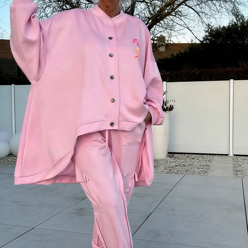 Oversized Loungewear-Set mit asymmetrischem Saum 🔥Kostenloser Versand