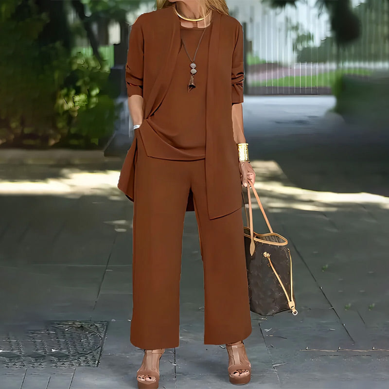 ✨🔥Elegantes 3-teiliges Relaxed Fit Set für Damen💞