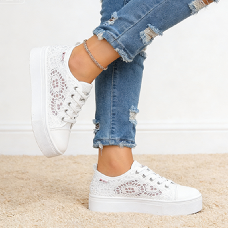 🔥Letzter Tag!⚡Über 50.000 verkauft!🎁 Atmungsaktive Mesh-Plateau-Sneaker für Damen