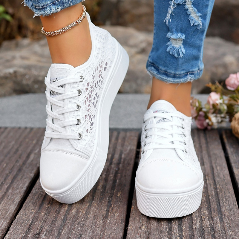 🔥Letzter Tag!⚡Über 50.000 verkauft!🎁 Atmungsaktive Mesh-Plateau-Sneaker für Damen
