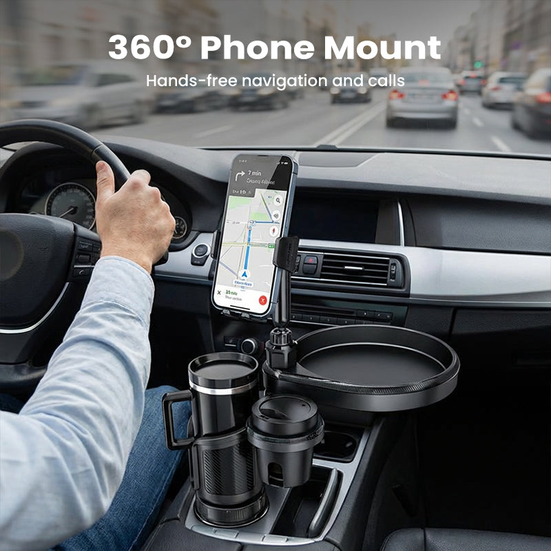 Erweiterbarer 4-in-1 Auto-Becherhalter mit drehbarer Funktion