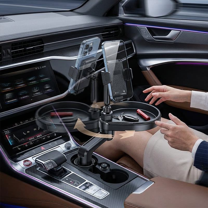 Erweiterbarer 4-in-1 Auto-Becherhalter mit drehbarer Funktion