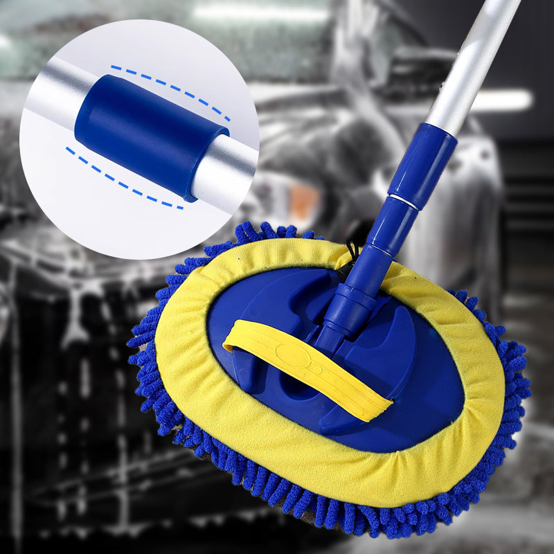 🚗JETZT 50 % RABATT! 🧽 Robuster, teleskopierbarer Autowaschmopp aus Aluminium mit langem Griff – weiche Mikrofaser, kratzfrei und längenverstellbar ✨