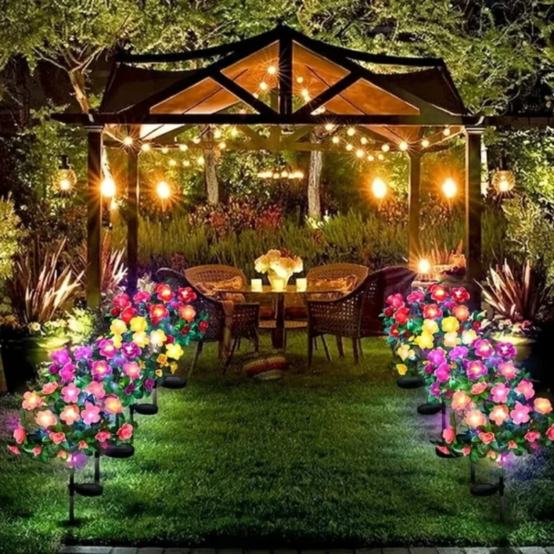 Solar Blumenleuchte Rhododendron - LED Bodeneinstecker für Garten & Terrasse