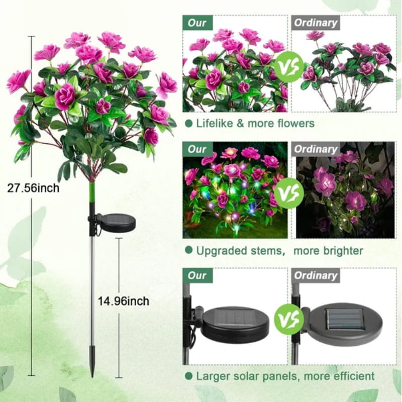 Solar Blumenleuchte Rhododendron - LED Bodeneinstecker für Garten & Terrasse
