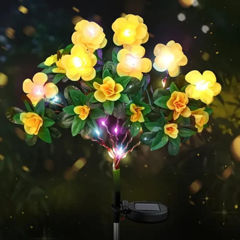 Solar Blumenleuchte Rhododendron - LED Bodeneinstecker für Garten & Terrasse