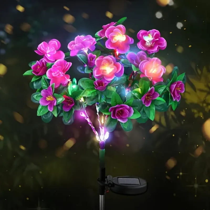 Solar Blumenleuchte Rhododendron - LED Bodeneinstecker für Garten & Terrasse