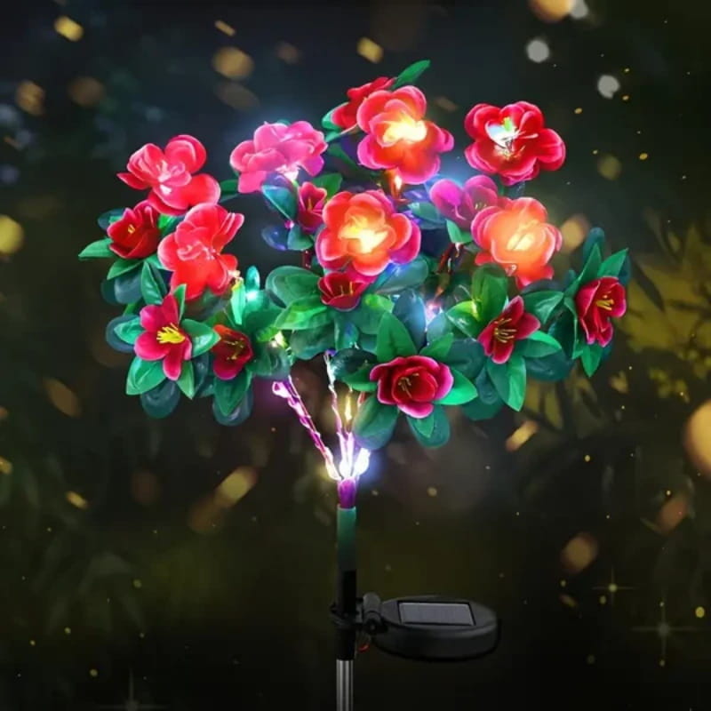 Solar Blumenleuchte Rhododendron - LED Bodeneinstecker für Garten & Terrasse