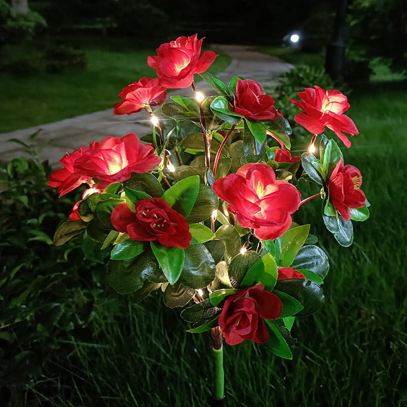 Solar Blumenleuchte Rhododendron - LED Bodeneinstecker für Garten & Terrasse