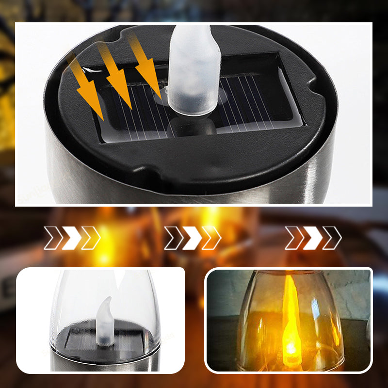 🕯️🌞 Solar-Kerzenlicht – wetterfest, stimmungsvoll für Garten & Terrasse. ✨💡 2+1 GRATIS!
