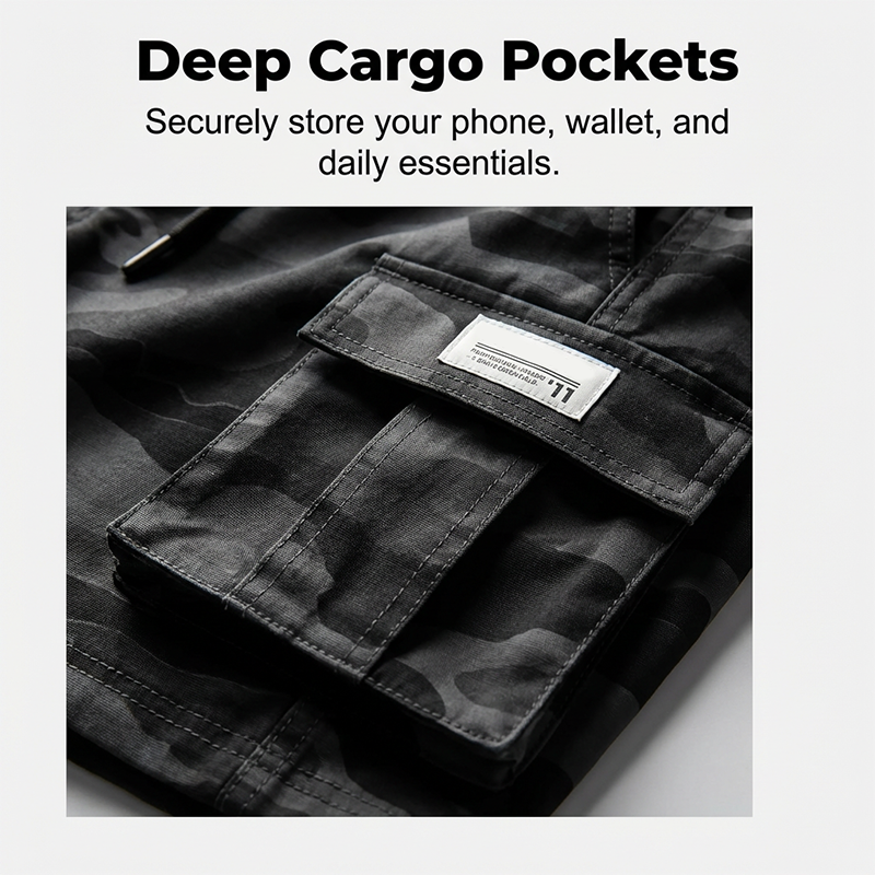 Taktische Cargoshorts für Herren in lockerer Passform