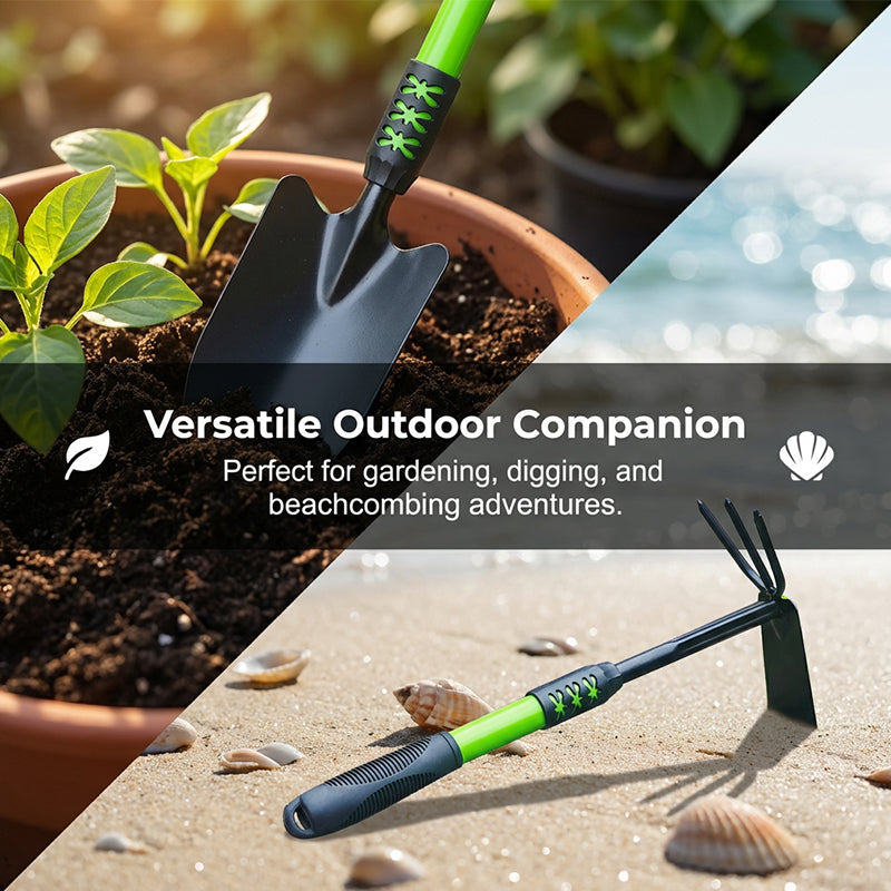 Gartenwerkzeug-Set mit verlängertem langen Griff