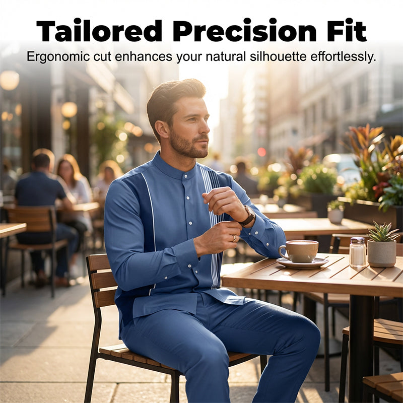 📢📢50 % Rabatt!! ⏰ Gestreiftes Herrenhemd & Hose 2-teiliges Set – Stilvoll, Bequem & Perfekt Für Einen Lässigen Look 👖
