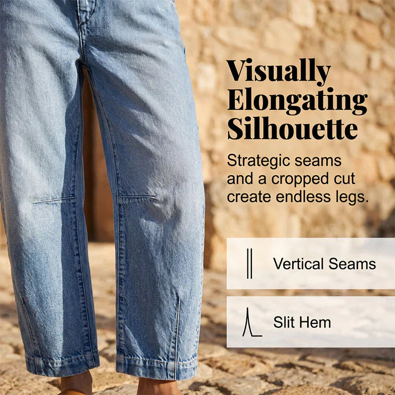 👖 LIMITED-TIME 50% RABATT! ✨ Damen-Jeans – Hohe Taille, Verkürzt, Weit ✨