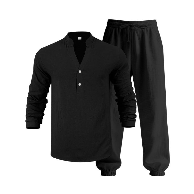 Herren-Freizeit-Set, 2-teilig: Oberteil und Hose