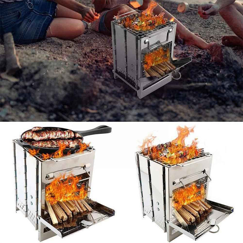 Klappbarer Camping-Grill für den Außenbereich