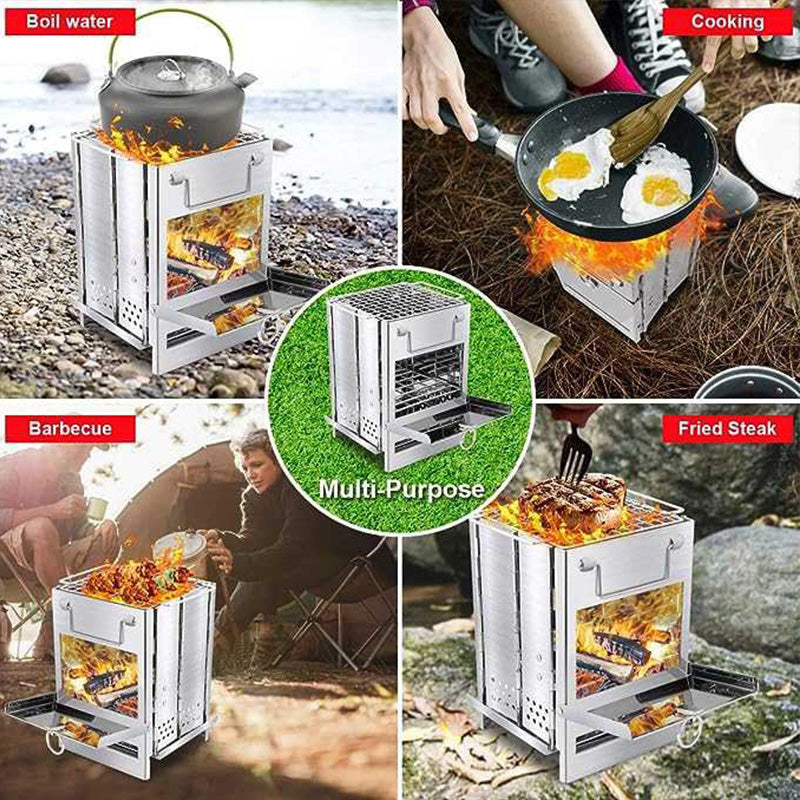 Klappbarer Camping-Grill für den Außenbereich