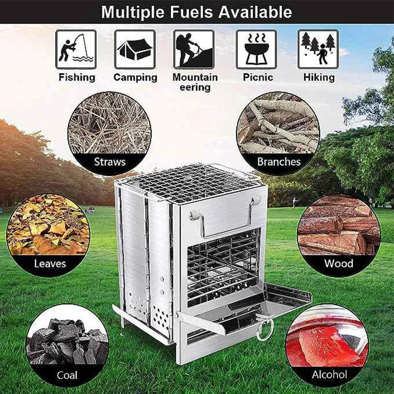 Klappbarer Camping-Grill für den Außenbereich