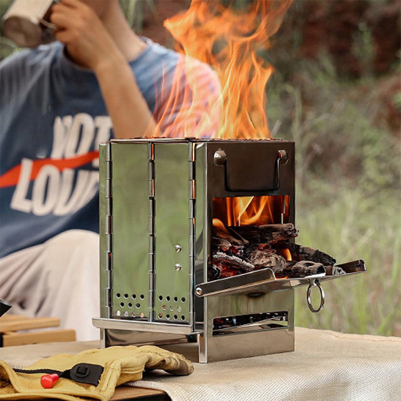 Klappbarer Camping-Grill für den Außenbereich