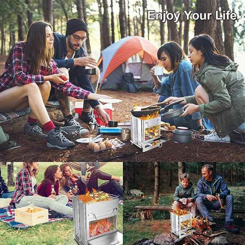 Klappbarer Camping-Grill für den Außenbereich