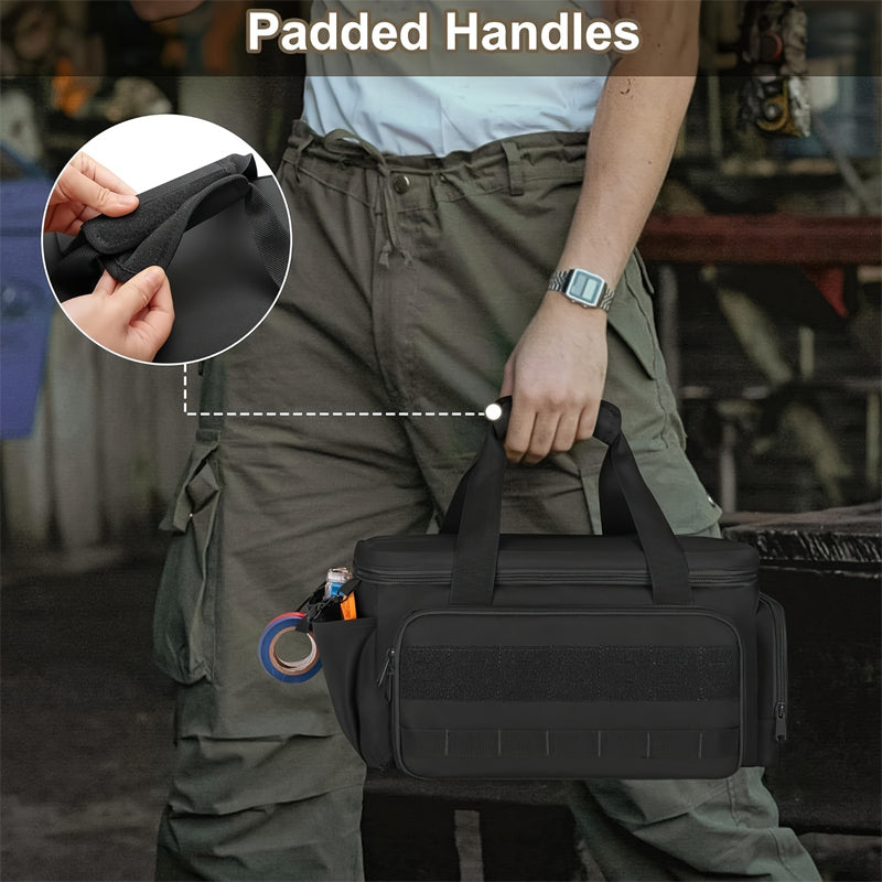 🧰 50% RABATT! 🔧 Robuste 14-Zoll-Werkzeugtasche aus Canvas – Extra Großes Fassungsvermögen, Hochdichtes Canvas, Abrieb- & Reißfest Für Langlebigen Einsatz 🛠️