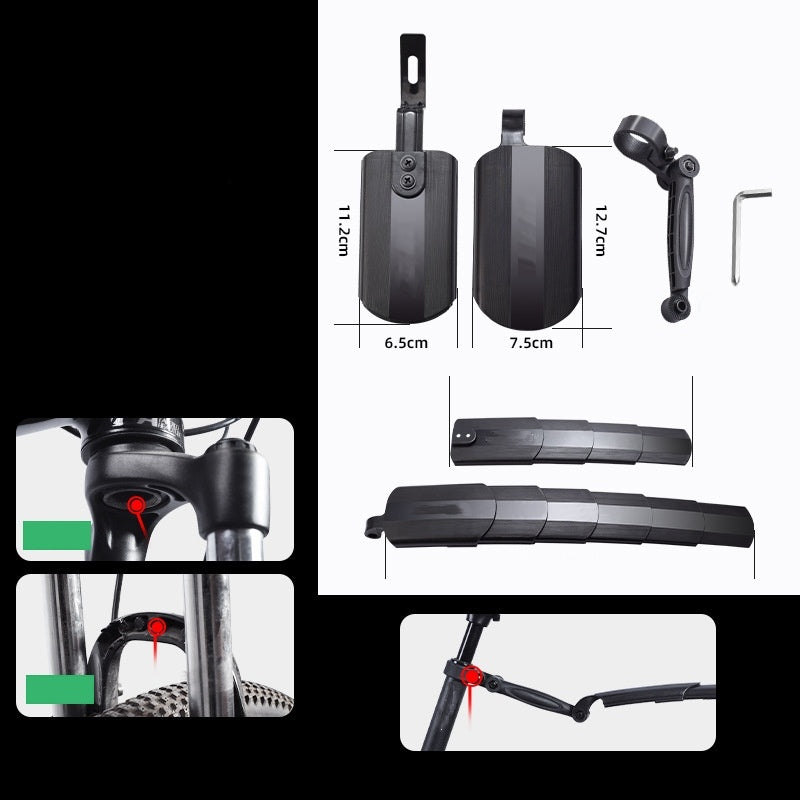Einziehbares und verstellbares Fahrrad-Schutzblech-Set