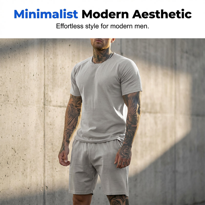 2-teiliges Set aus Sport-T-Shirt und Shorts für Herren