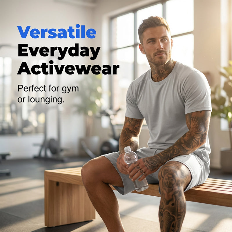 2-teiliges Set aus Sport-T-Shirt und Shorts für Herren