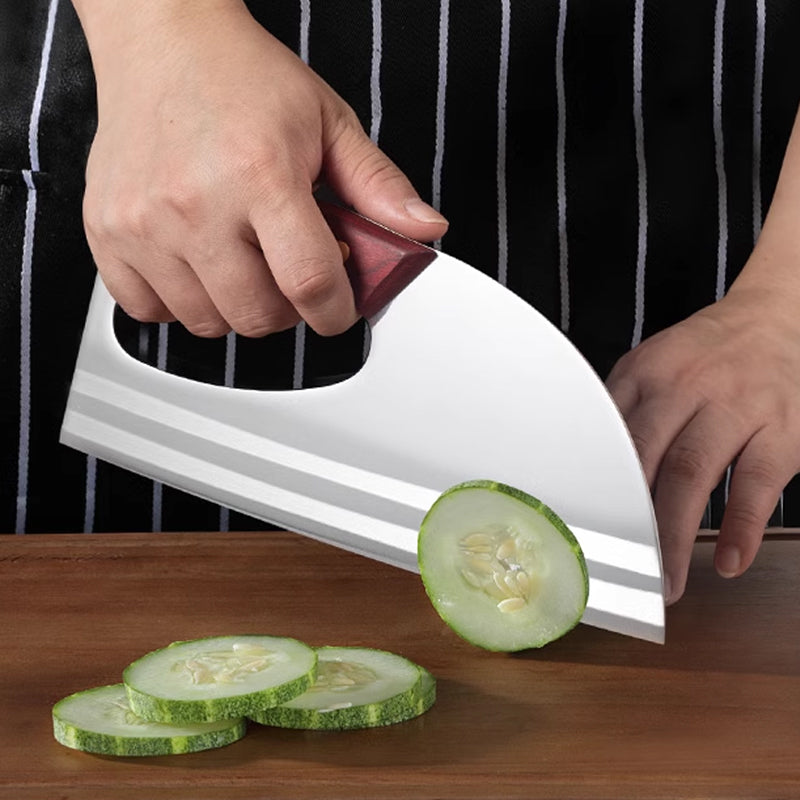Ergonomisches Küchenmesser – Design mit vorderem Griff, schneidet Gemüse und Fleisch mühelos. Ein durchdachtes Geschenk für Hobbyköche. 🍅🔪