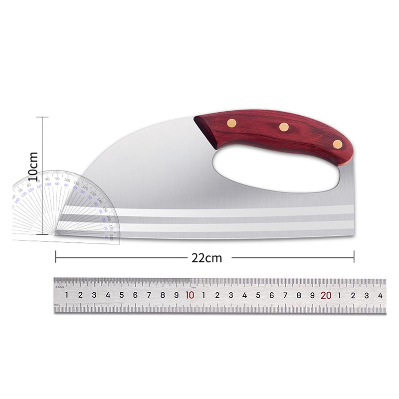 Ergonomisches Küchenmesser – Design mit vorderem Griff, schneidet Gemüse und Fleisch mühelos. Ein durchdachtes Geschenk für Hobbyköche. 🍅🔪