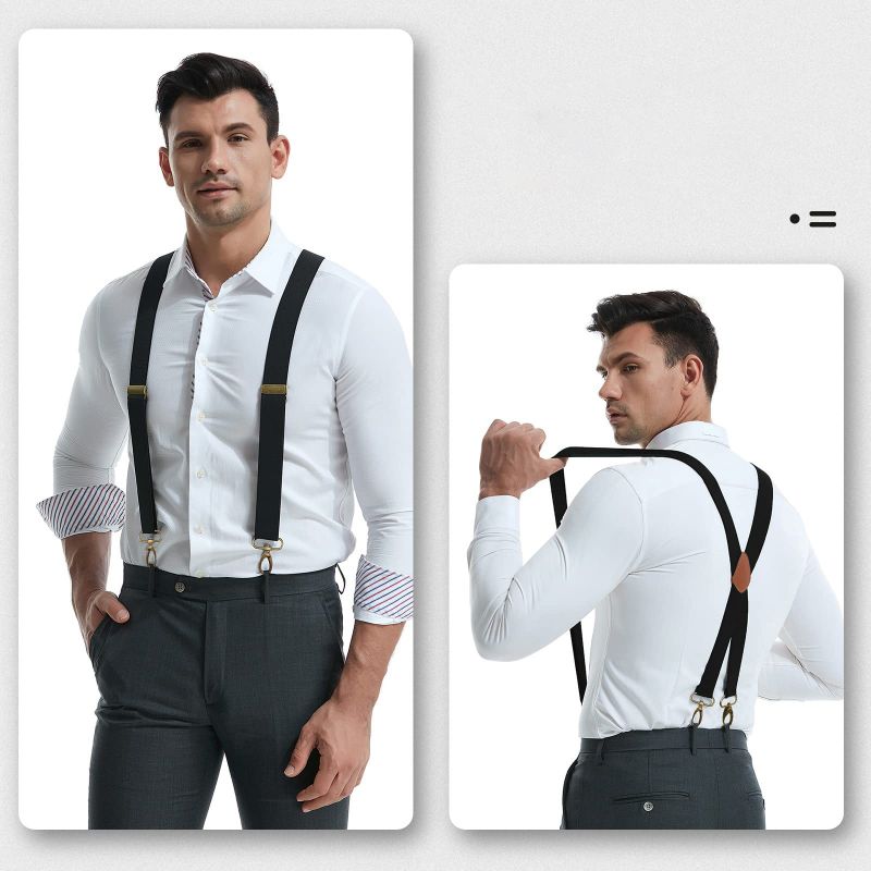 📢📢50% RABATT!! ⏰Herren-Hosenträger mit X-Rücken und Hakenverschlüssen